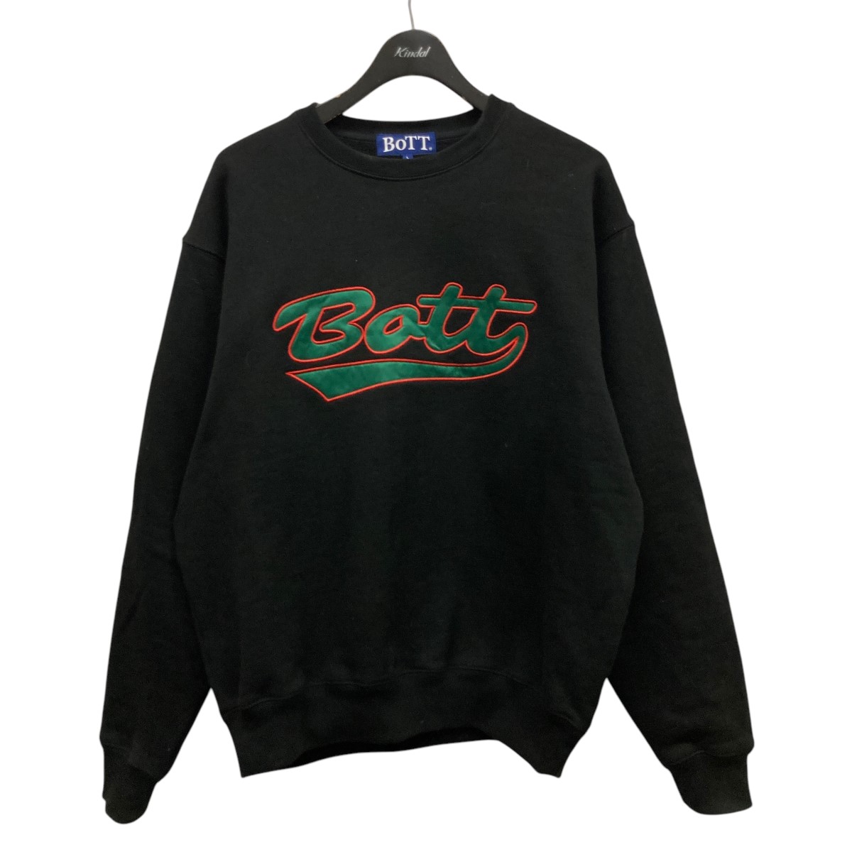 BOTT ネイビー 格子模様 パーカー BOTT ネイビー 格子模様 フード付きパーカー