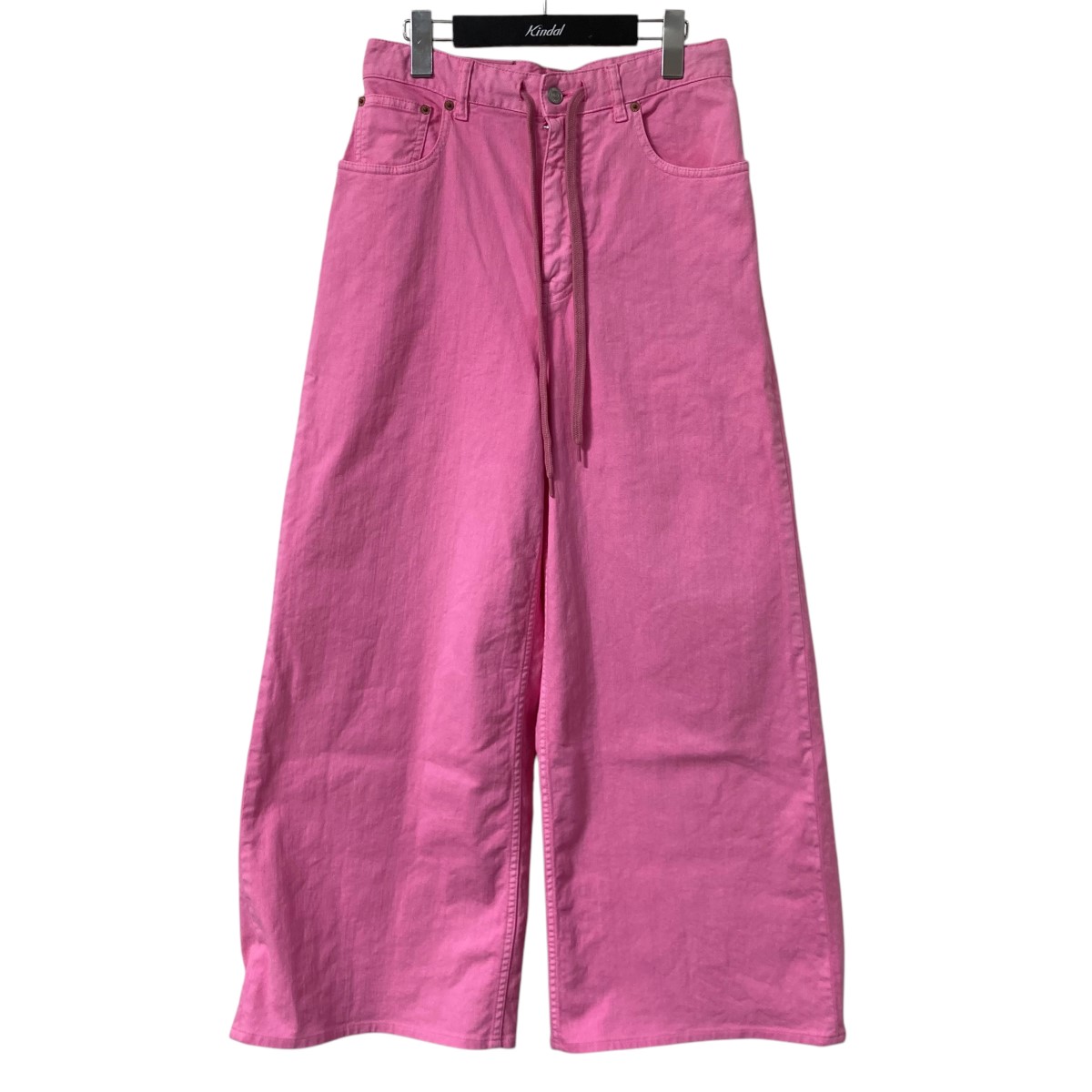 【中古】<br>MM6 Maison Margiela<br>24AW ライトウェイトデニム 5ポケットトラウザーズ バギーワイドデニムパンツ S52LA0239 ピンク サイズ：26<br>【価格見直し】