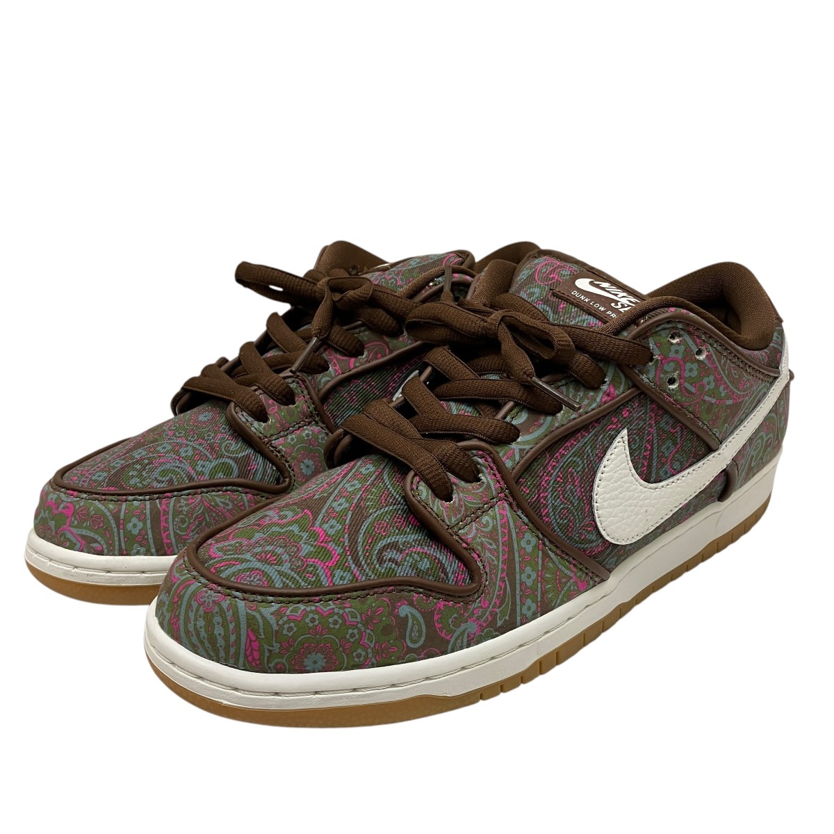 【中古】<br>NIKE SB<br>Dunk Low PRM Brown Paisley ローカットスニーカー DH7534-200 ブラウン×パープル サイズ：28.5cm<br>【価格見直し】