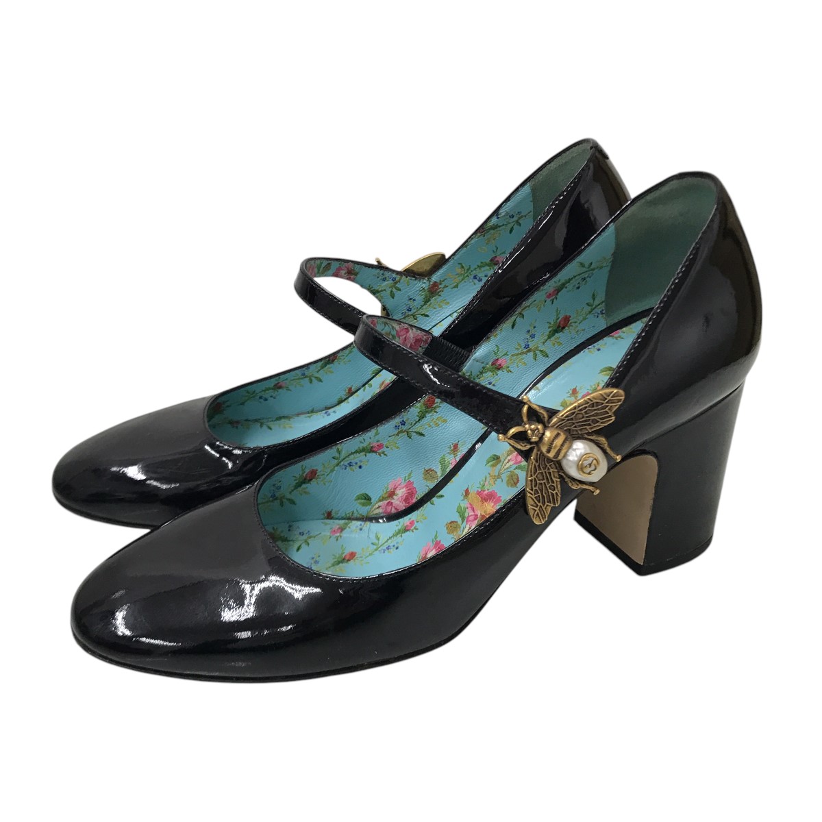 【中古】<br>GUCCI<br>louis bee mary jane pumps ヒールパンプス 481177 ブラック サイズ：36<br>【価格見直し】