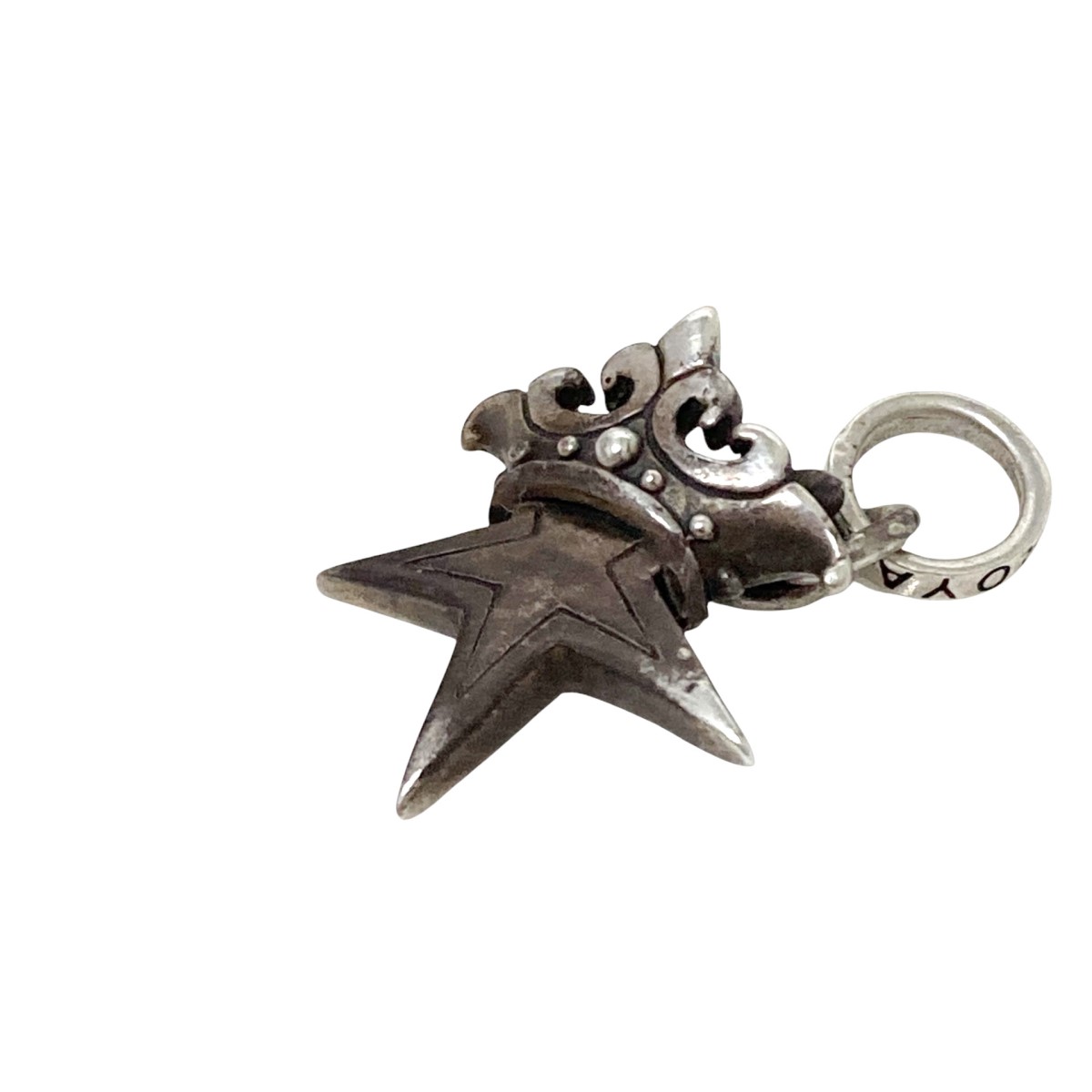【中古】 ROYAL ORDER　 SMALL STAR w CROWN スターモチーフペンダントトップ シルバー 【290425】（ロイヤルオーダー）