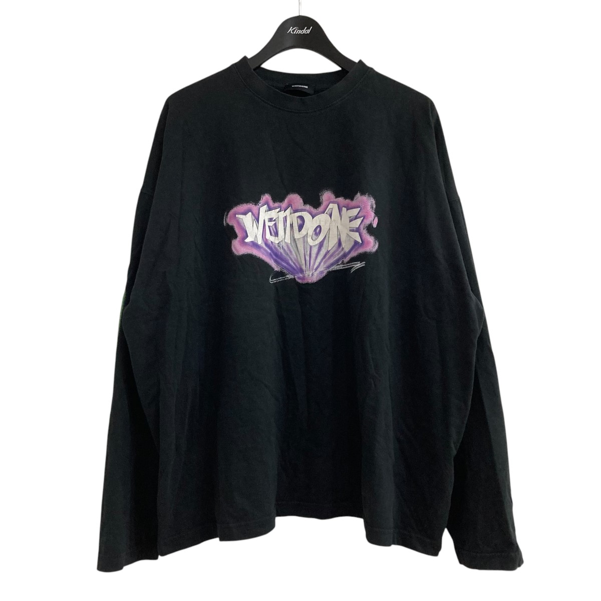 【中古】WE11DONE プリントカットソー WD-TT1-22-685-U-BK 黒いこと 大きさ：L 【130526】（ウェルダン）