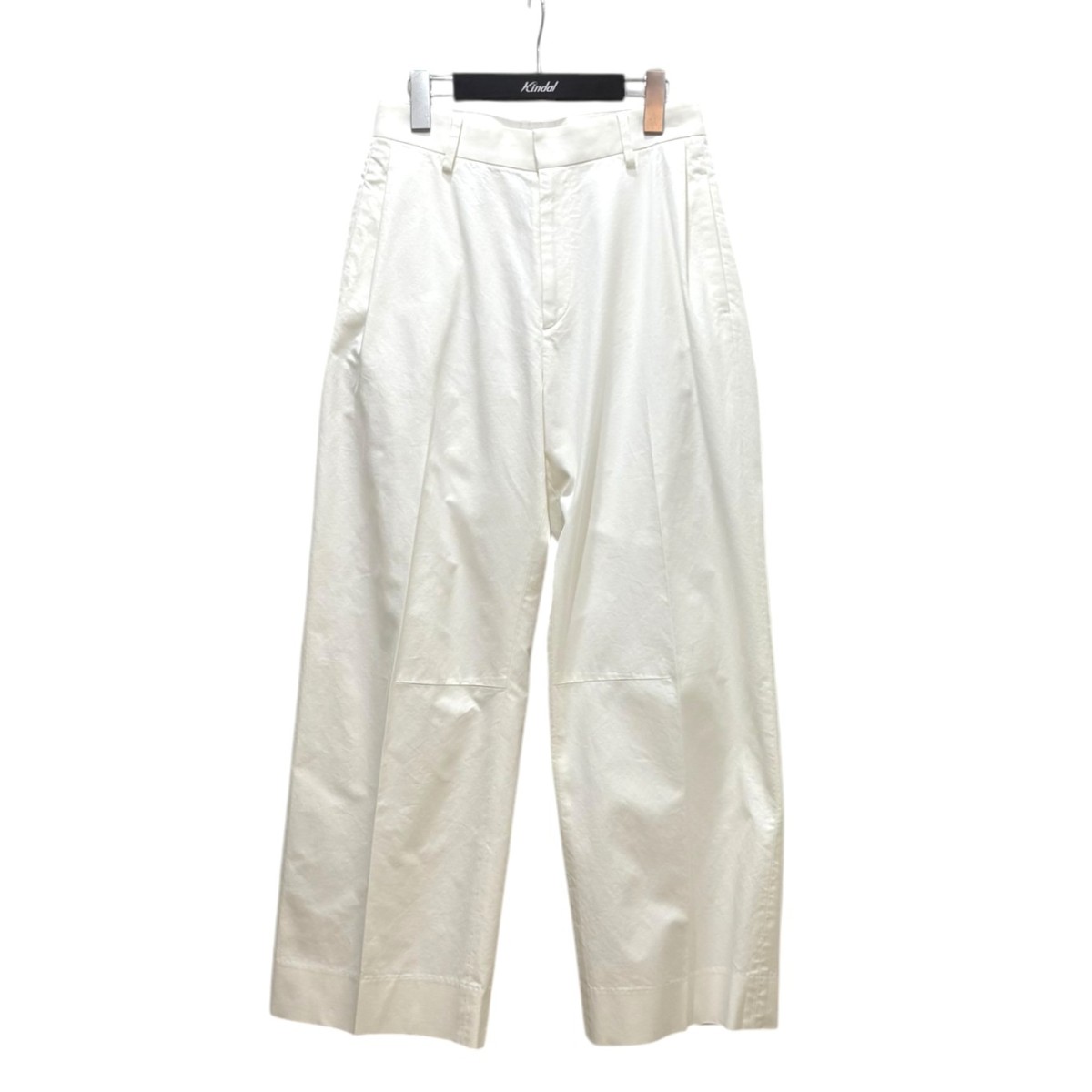 MUSE de Deuxieme Classe パンツ ホワイト 36 Deuxieme Classe】ストレッチツイルタックパンツ サイズ36 白