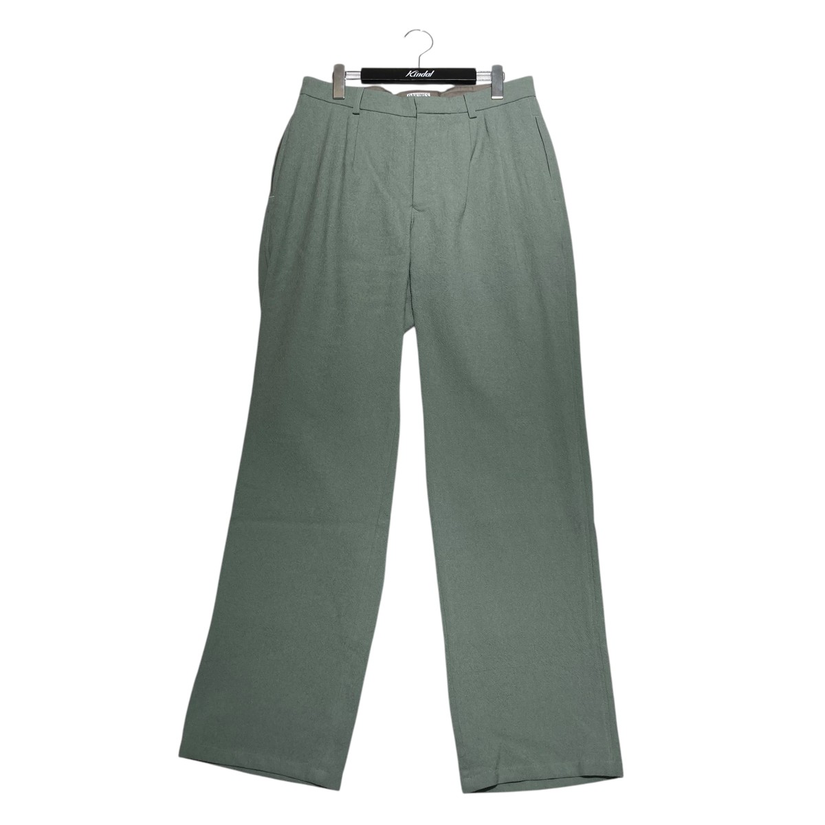 【中古】 RAKINES 21FW Rigid washer tropical ワイドパンツ 06S21FW094P グリーン サイズ：2 【価格見直し】
