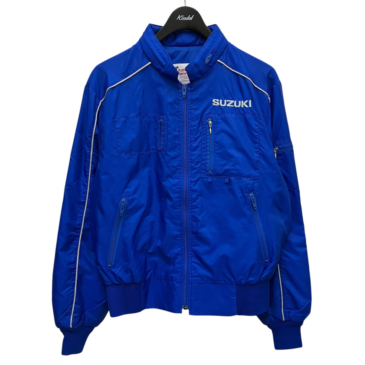 【中古】Active Generation　90&rsquo;s vintage SUZUKI ナイロンジャケット ブルー サイズ：M 【050525】（アクティブジェネレーション）｜ブランド古着のカインドオル
