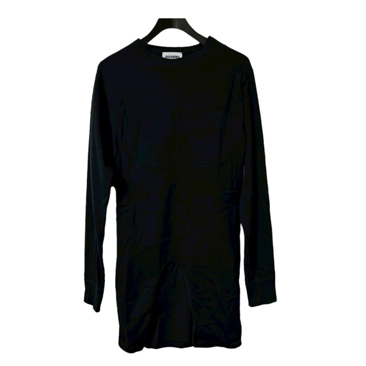 【中古】 KOZABURO 23AW Henry ls top コットンロングスリーブカットソー 3213 T 102 ブラック サイズ:3 【110226】(コーザブロウ)