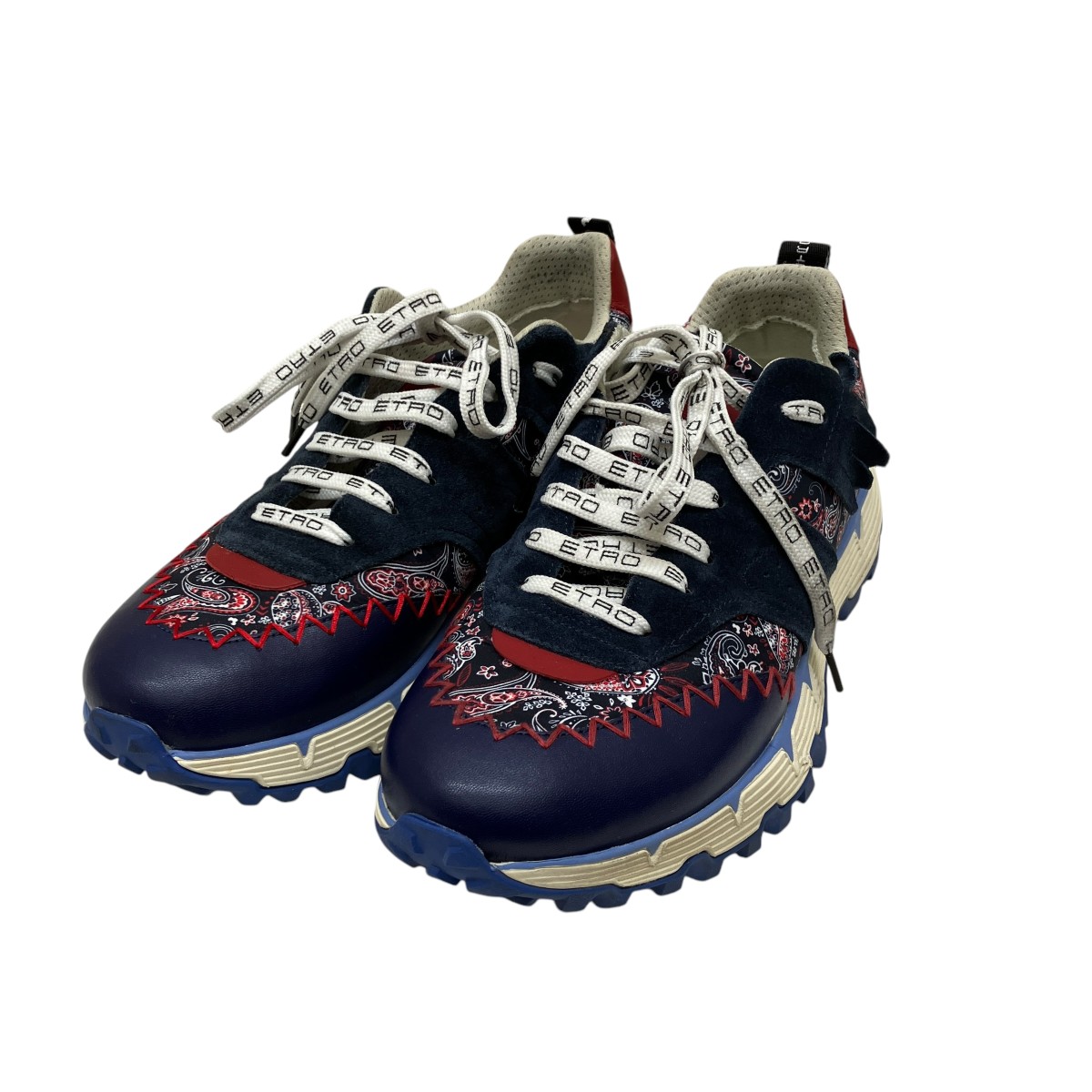 【中古】 ETRO スニーカー ネイビー サイズ：43 【価格見直し】