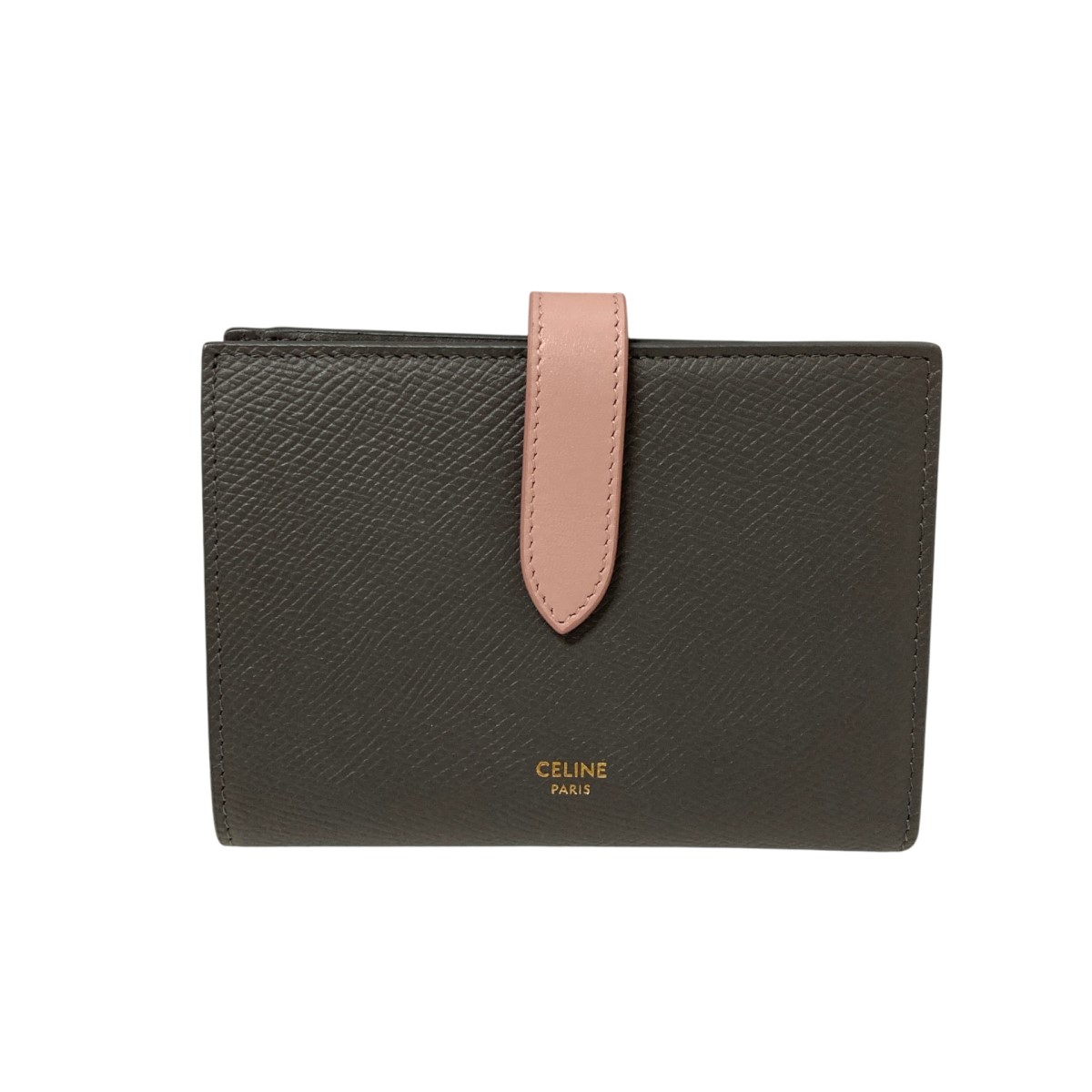 ▪️CELINE ブラック　ブラウン　マカダム　柄　折りたたみ財布 CELINE セリーヌ マカダム柄 ラウンドファスナー 二つ折り 財布