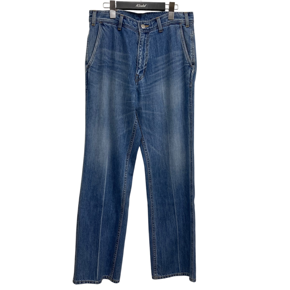 スカルプター　フレアデニム SCULPTOR スタッズ付きダークブルーデニムフレアパンツ ブルー