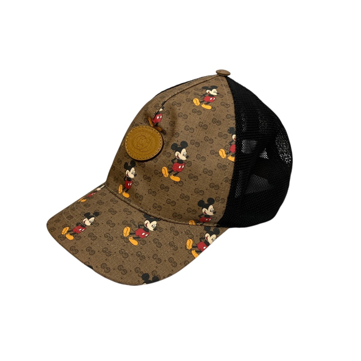 美品GUCCI ミッキーコラボ　ベースボールキャップ GUCCI ミッキーマウス柄 ベースボールキャップ - メルカリ