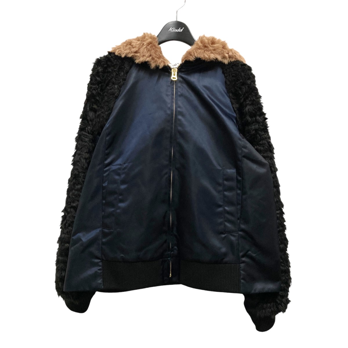 【中古】MUVEIL切替ジップアップジャケット MA93FJK003 ダークネイビー サイズ:36【価格見直し】|ブランド古着のカインドオル