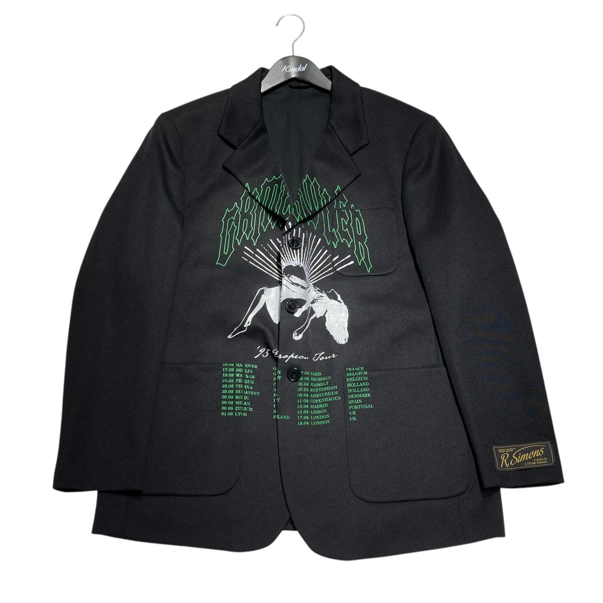 ラフシモンズ　ジャケット　サイズ48 ネイビー ラフシモンズ RAF SIMONS オーバーサイズドデニムジャケット