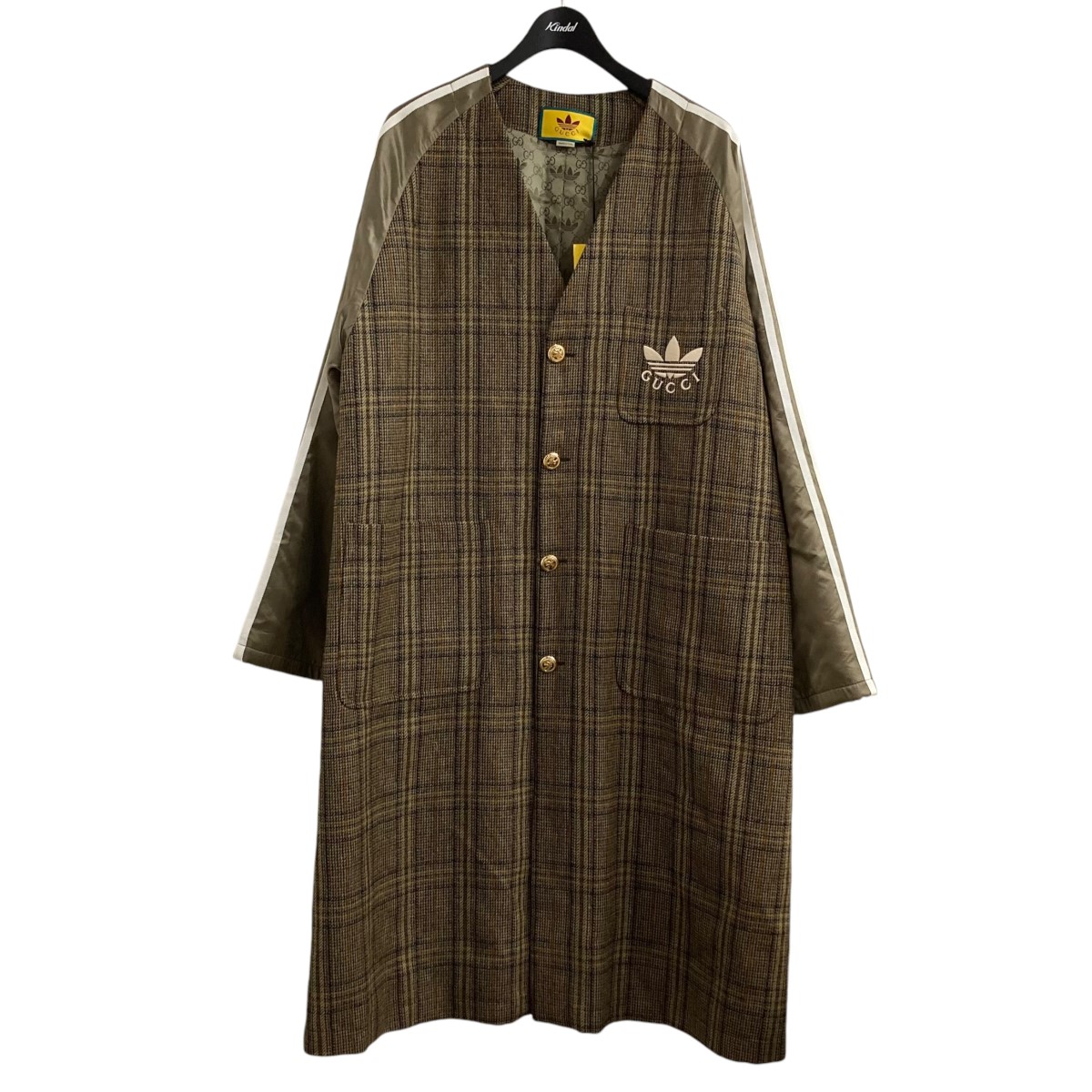 GUCCI ノーカラージャケット GUCCI - 美品 グッチ ノーカラー ツイードジャケット 白 エン