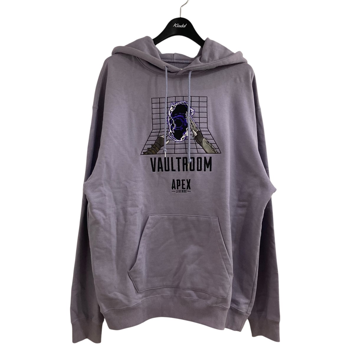 【中古】vaultroom 刺しゅうパーカー パープル 大きさ：L 【090626】（雄捻子御部屋）