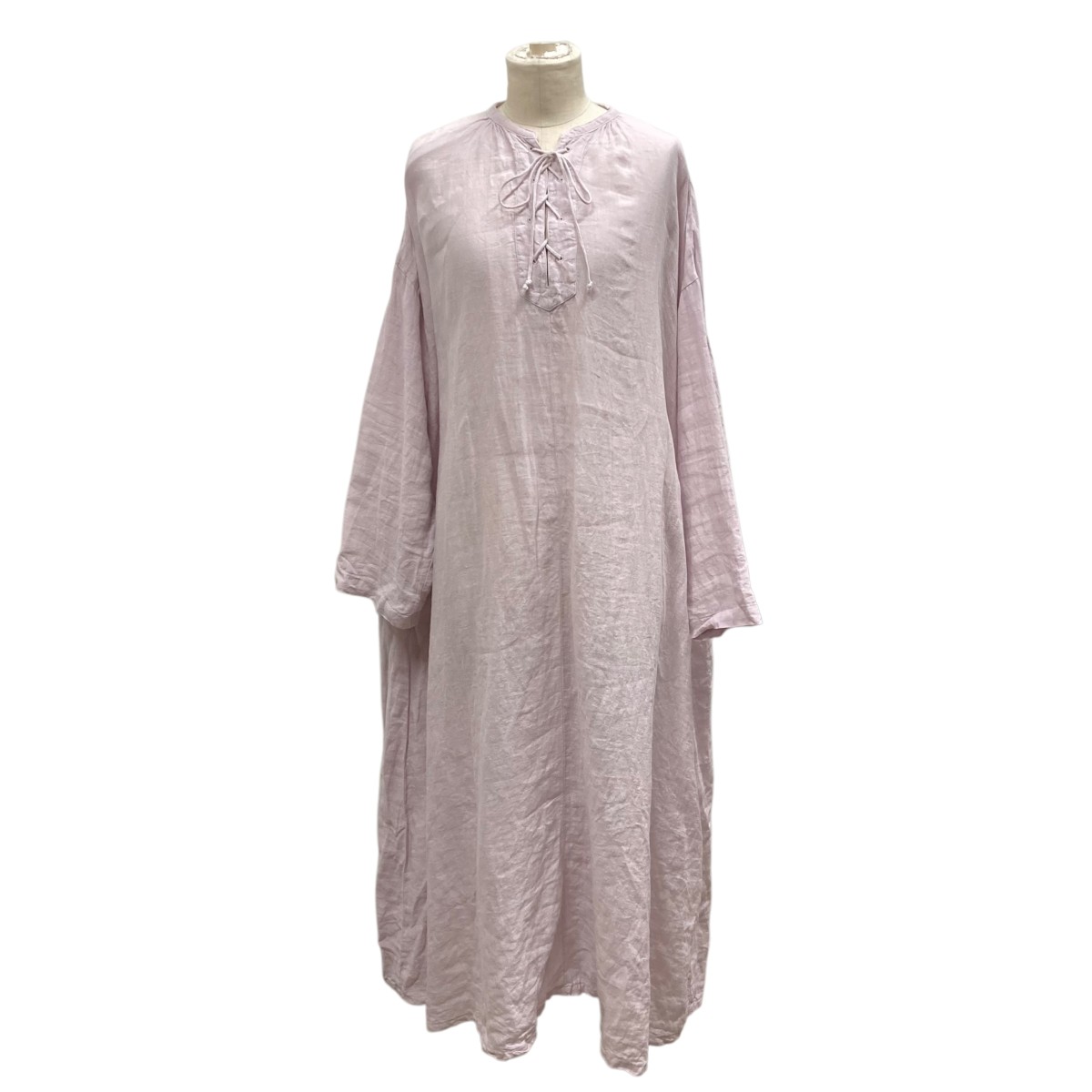 nest Robe リネンリボンレーススモックワンピース リネンリボンレーススモックワンピース / nest Robe col