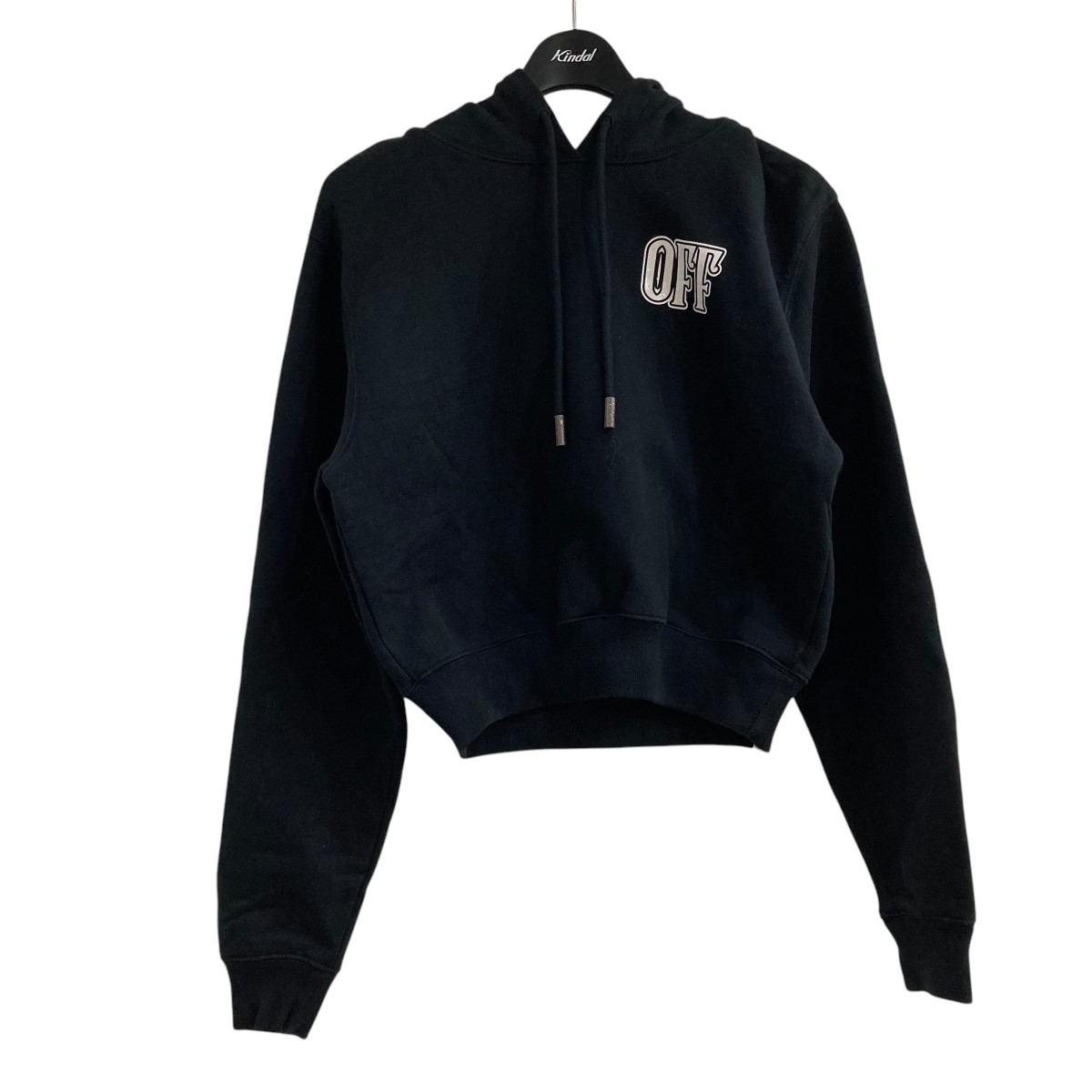 【中古】OFFWHITE 遊撃手丈パーカー OWBB016F18003064 黒いこと 大きさ：XS 【040626】（象牙色）