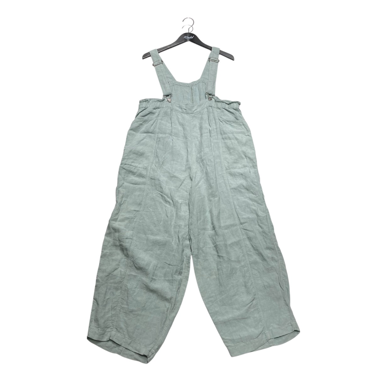 ネストローブ 〝 It's ME 〟サッカーストライプサロペット　グレー It's ME