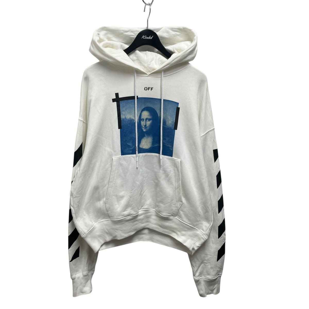 【中古】OFFWHITE Blue Monalisa Over Hoodie OMBB037R21F 白いこと 大きさ：M 【160525】（象牙色）