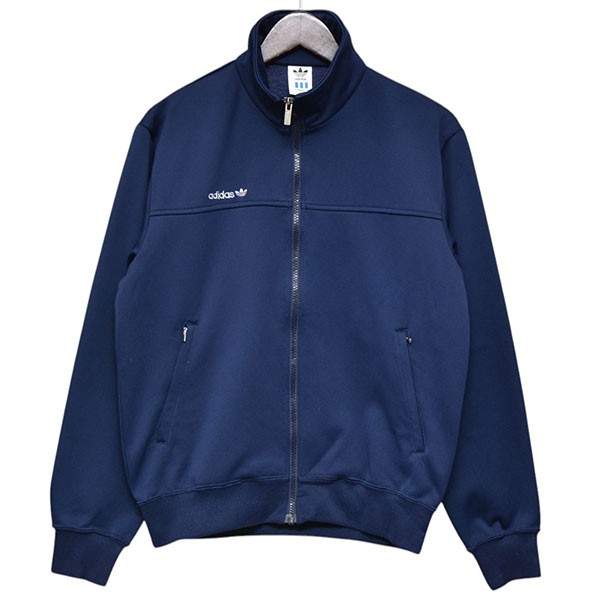adidasアディダスナイロントラックジャケットジップブルゾン紺ネイビーデサント adidas 【古着】adidas（アディダス）紺 黄緑 ネイビー