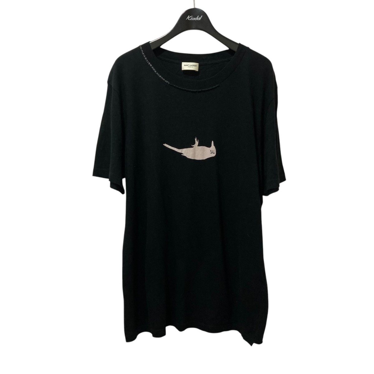 YSL 逆さ文字Tシャツ 737736 楽天市場】【中古】Saint Laurent Parisシワ加工インサイド