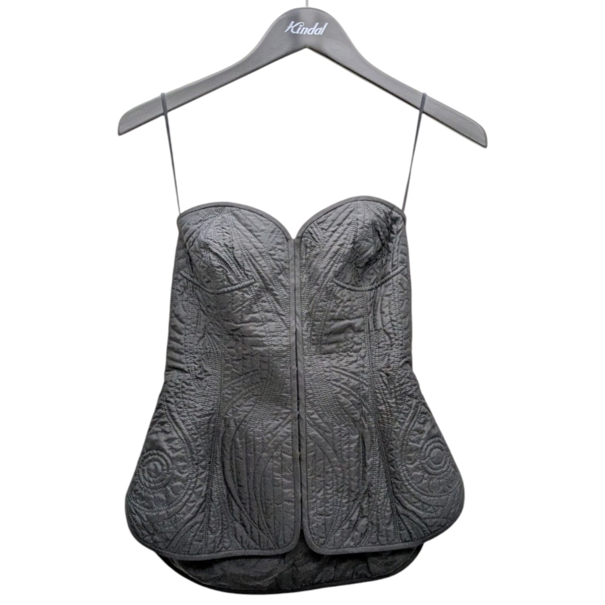 【新品】  Mame Kurogouchi / マメクロゴウチ | 2023AW | Floral Quilted Silk Bustier ビスチェ | 1 | BLACK | レディース レディース】Floral Quilted Silk Bustier | Mame Kurogouchi