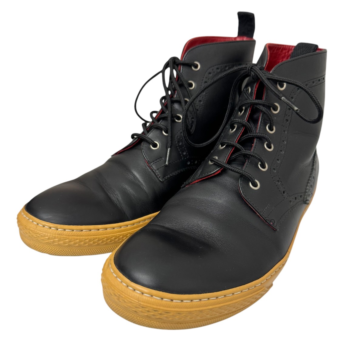 美品Tricker's ジュンヤワタナベマン革靴 ジュンヤ ワタナベ マン×トリッカーズのレザーシューズ、白黒