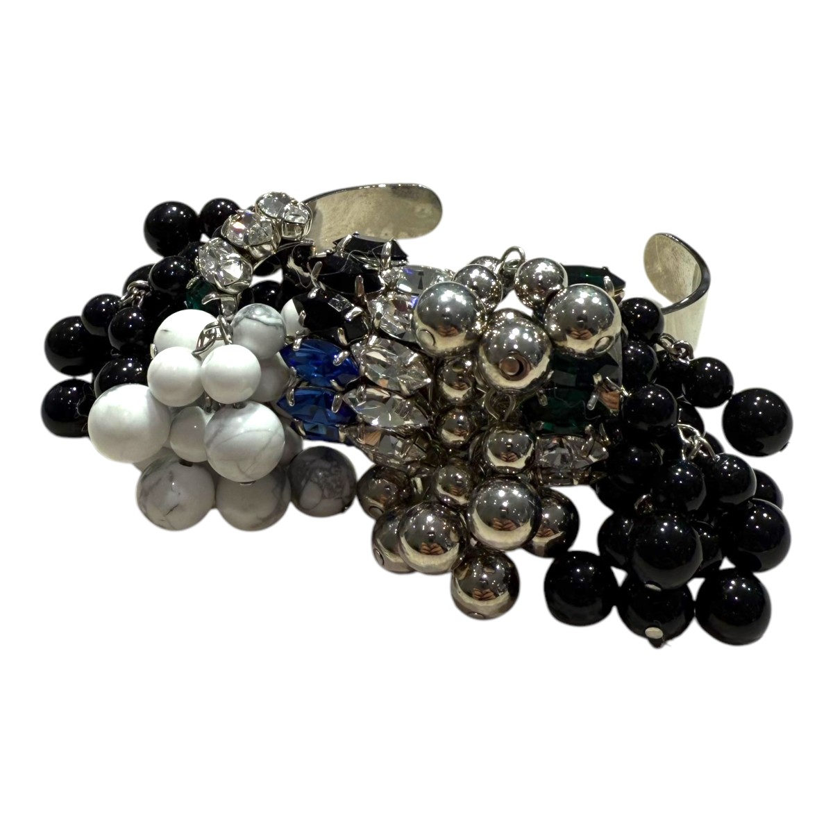 注目■TOGA■大人気 メタルバングル ブラック 国内発送 すぐ届く TOGA ARCHIVES Metal bangle set marble（バングル/リストバンド