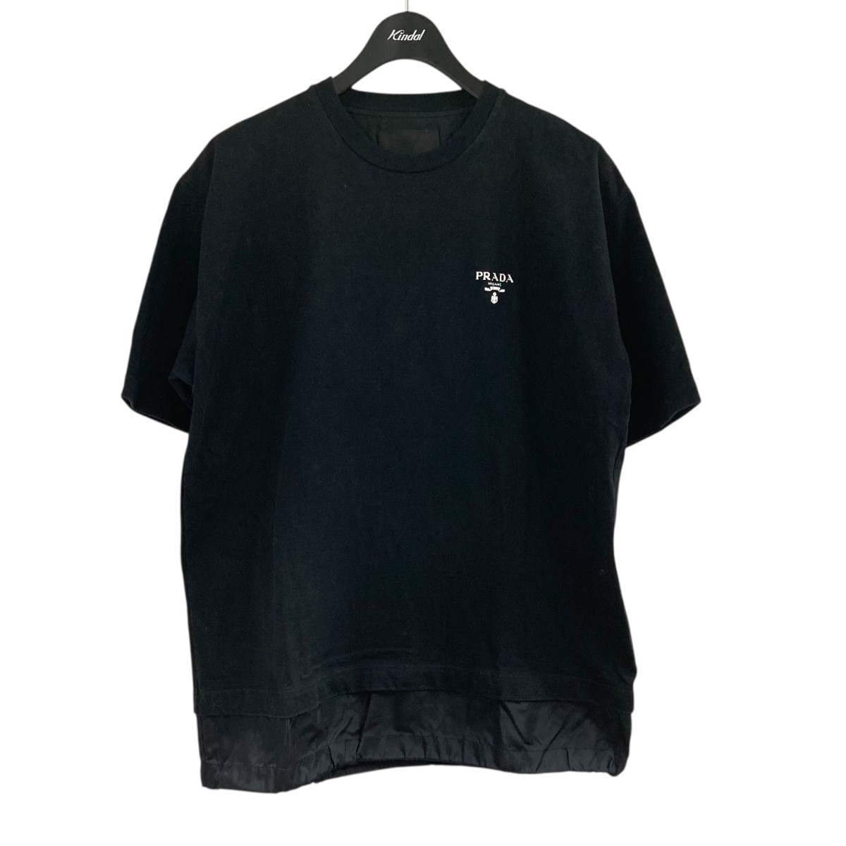11296【美品・NFCタグ確認済み】プラダ☆エンボス三角ロゴtシャツ　白 PRADA - 11296【美品・NFCタグ確認済み】プラダ☆エンボス三角