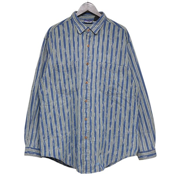 楽天市場】80s~90s patagonia Stripe Cotton L/S Shirt 黄緑 M