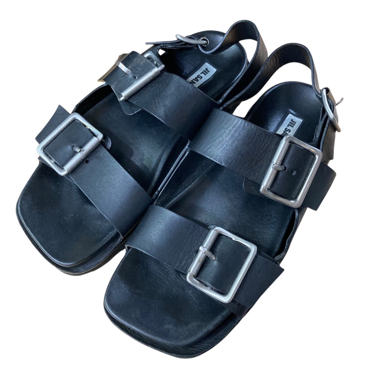 【中古】JIL SANDER なめし革サンダル 黒いこと 大きさ：27.5 【130526】（ジルサンダー）