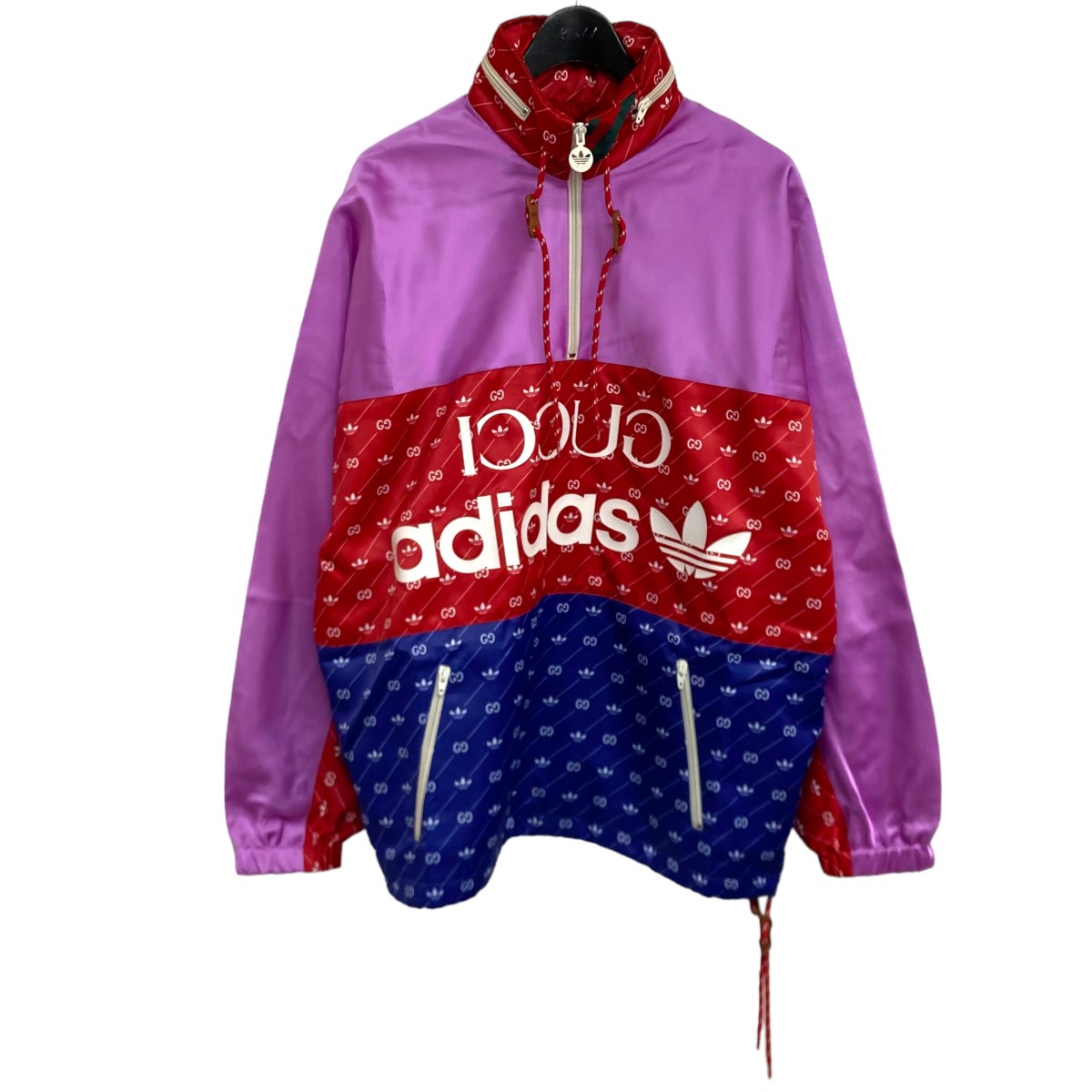 GUCCI レース ノーカラージャケット パープル GUCCI×adidas ノーカラージャケット707683 707683 レッド サイズ