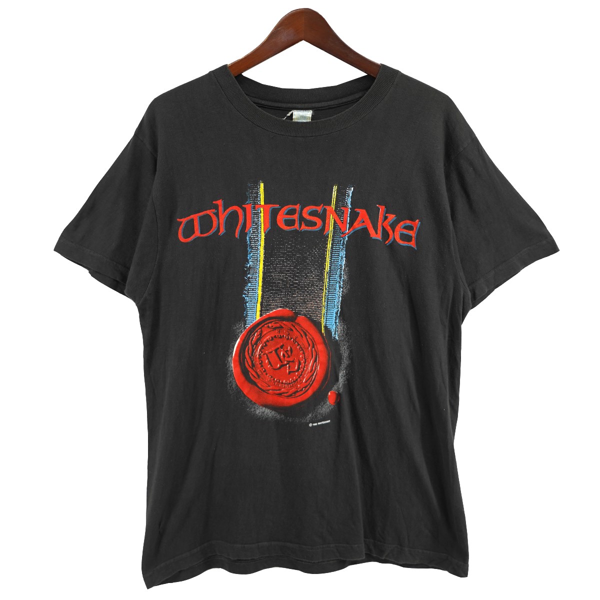 【中古】\u003cBR\u003eVINTAGE\u003cBR\u003e1990 White Snake tour ホワイトスネイク EUROPE ユーロ 周遊旅行 WhiteSnake ホワイトスネーク ダンス楽隊 バンT プルオーバー 薄墨色 大きさ：L\u003cBR\u003e【必要経費思いかえす】