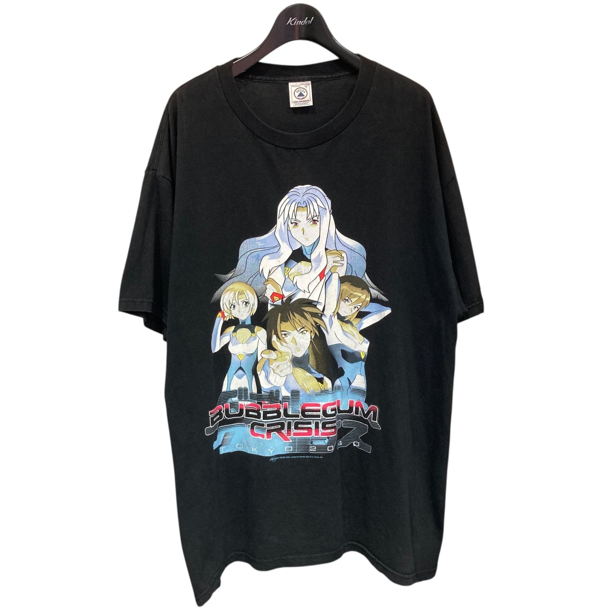 【中古】VINTAGE　90’s DELTA タグ BUBBLEGUM CRISIS バブルガムクライシスプリントTシャツ ブラック サイズ：L 【270525】（ヴィンテージ）画像