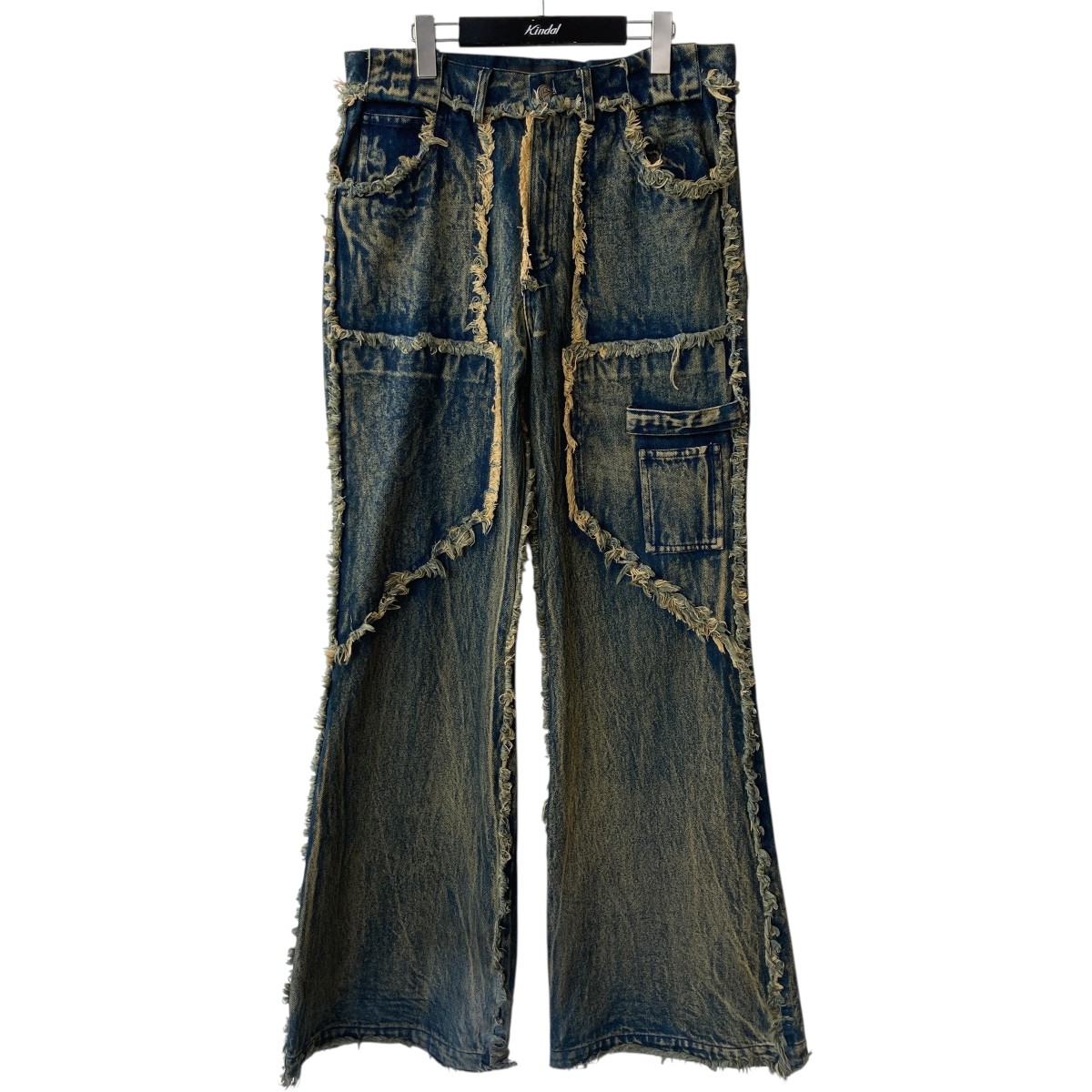 NO FAITH STUDIOS ブルーダメージデニムパンツ LOW WAISTED DENIM VINTAGE USED BLUE – NO/FAITH STUDIOS