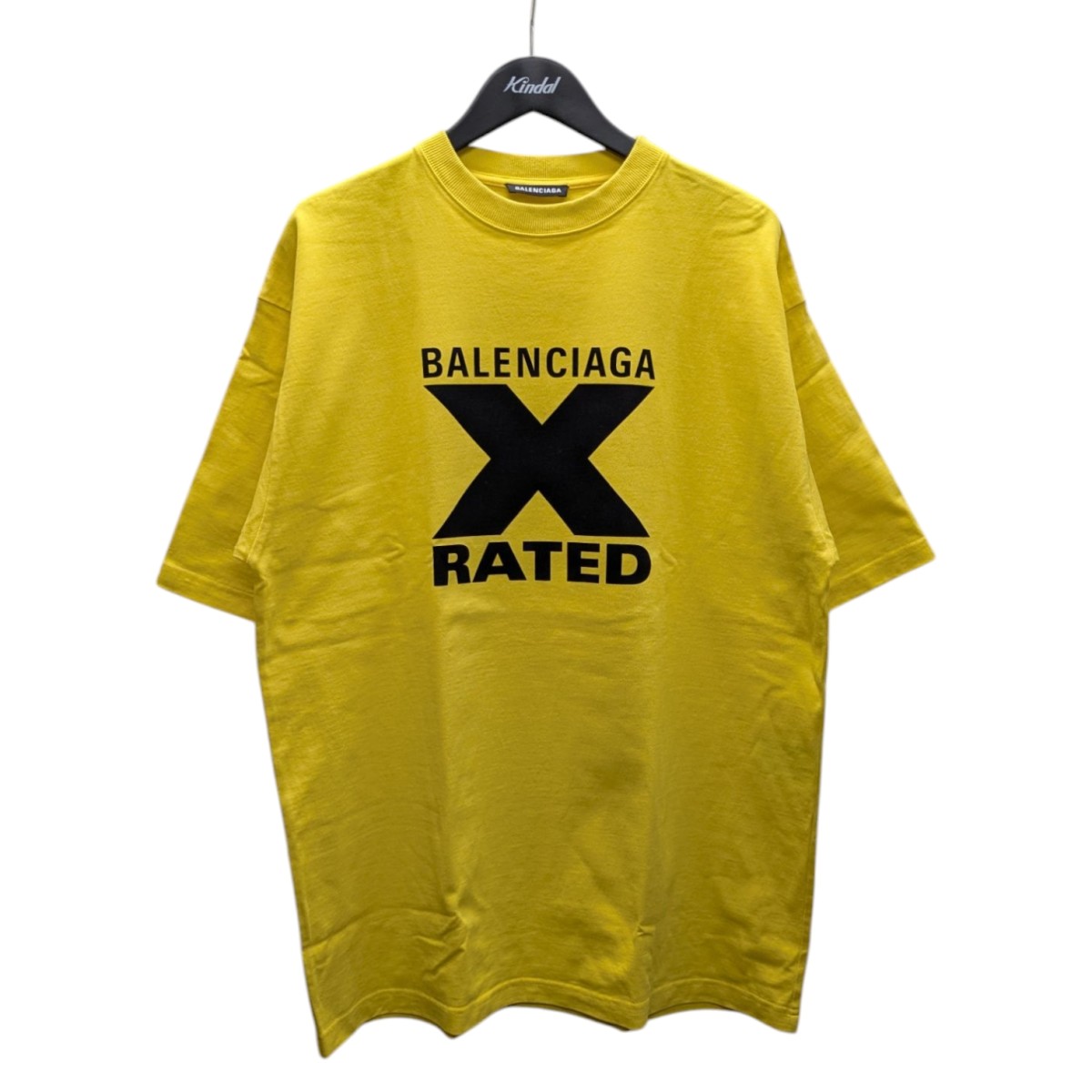 【中古】 BALENCIAGA プリントTシャツ 620969 TIVA7 イエロー サイズ：XS 【価格見直し】