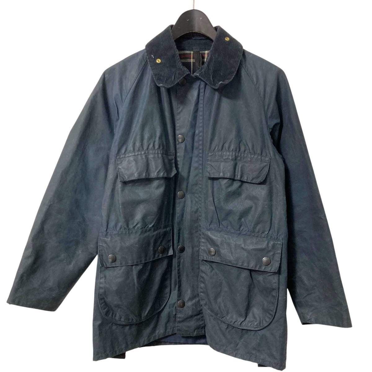 【中古】BarbourBEDALE 80s オイルドジャケット ネイビー サイズ：C34【価格見直し】｜ブランド古着のカインドオル