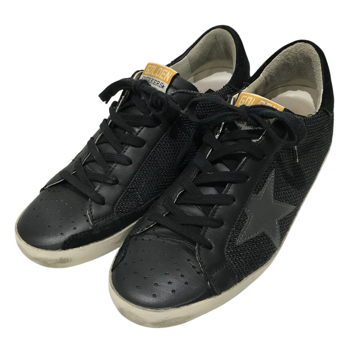 【中古】<br>GOLDEN GOOSE<br>ローカットスニーカー ブラック サイズ：38<br>【価格見直し】