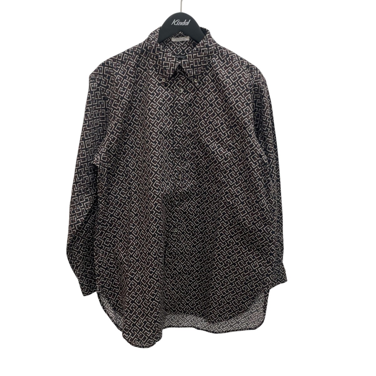 Engineered Garments - 【美品】  Engineered Garments / エンジニアドガーメンツ | Short Collar Shirt Seahorse Print シーホース タツノオトシゴプリント ショートカラーシャツ | 1 | ホワイト | レディース 美品】 Engineered Garments / エンジニアドガーメンツ | Short