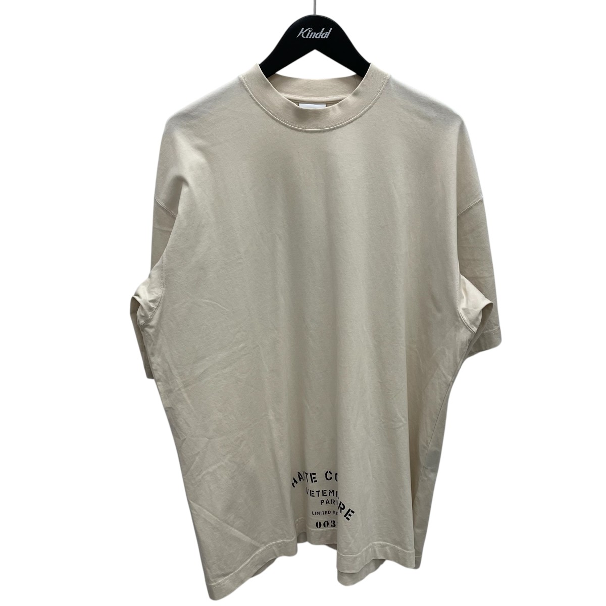 楽天市場】VETEMENTS 22AW SLOGAN PRINTED T-SHIRT XSサイズ