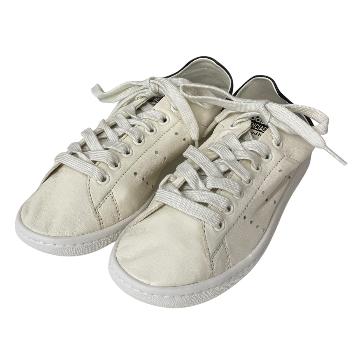 【中古】\u003cBR\u003eBALENCIAGA\u003cBR\u003eSTAN SMITH  スニーカー 721836 白いこと×黒いこと 大きさ：23.0糎\u003cBR\u003e【必要経費思いかえす】