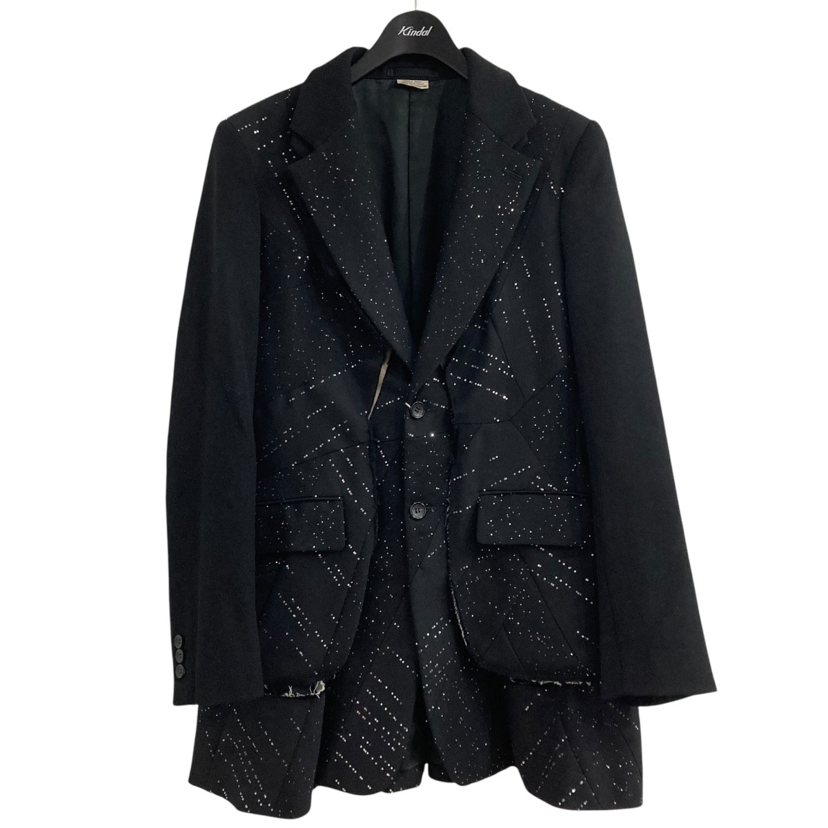 激レア✨コムデギャルソンオム トラッカージャケット 2nd型 ナイロン グリーン COMME des GARCONS コムデギャルソン ピンストライプ柄ウール