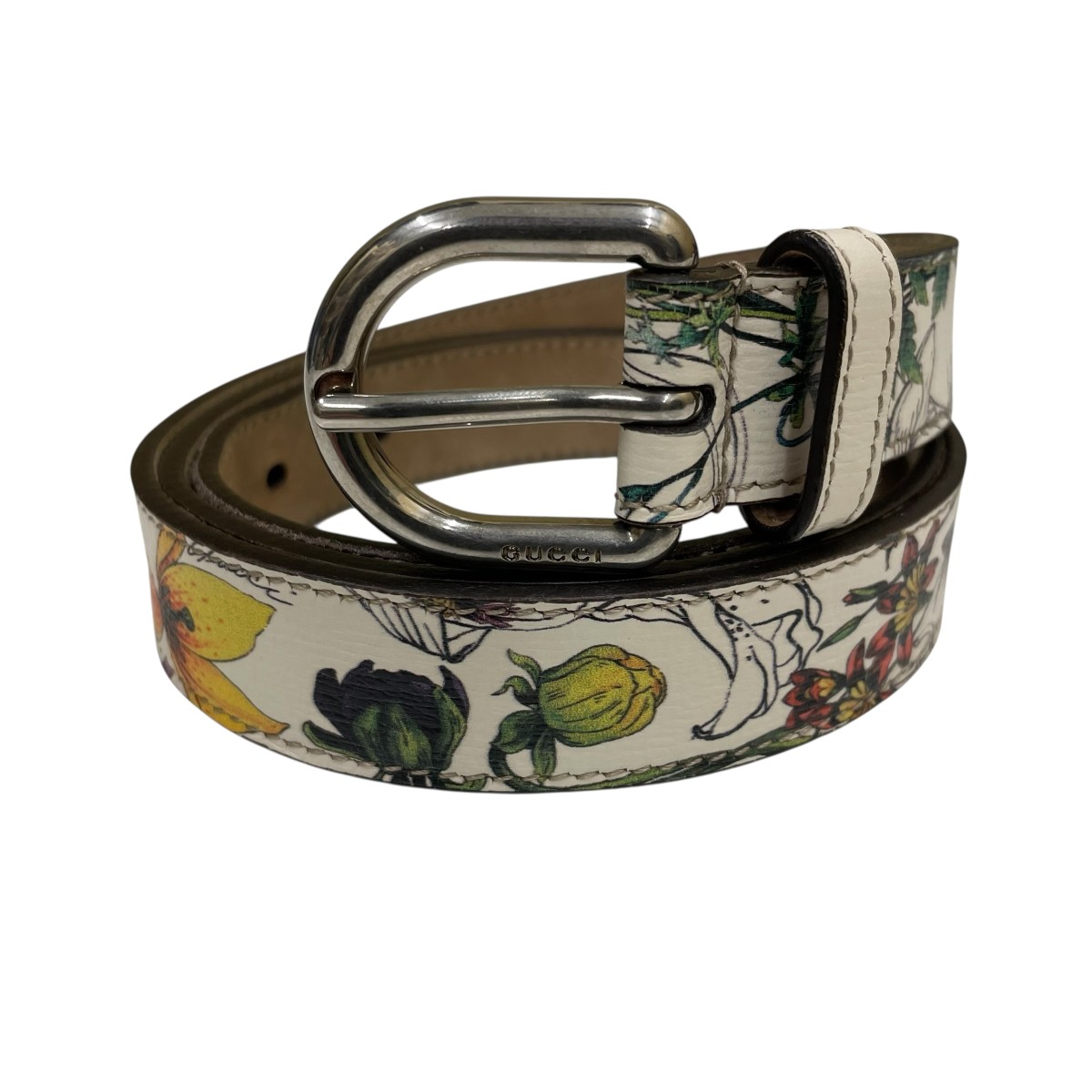 よる　GUCCI 花柄 ベルト 85/34 GUCCI 花柄 ベルト 85/34 小物