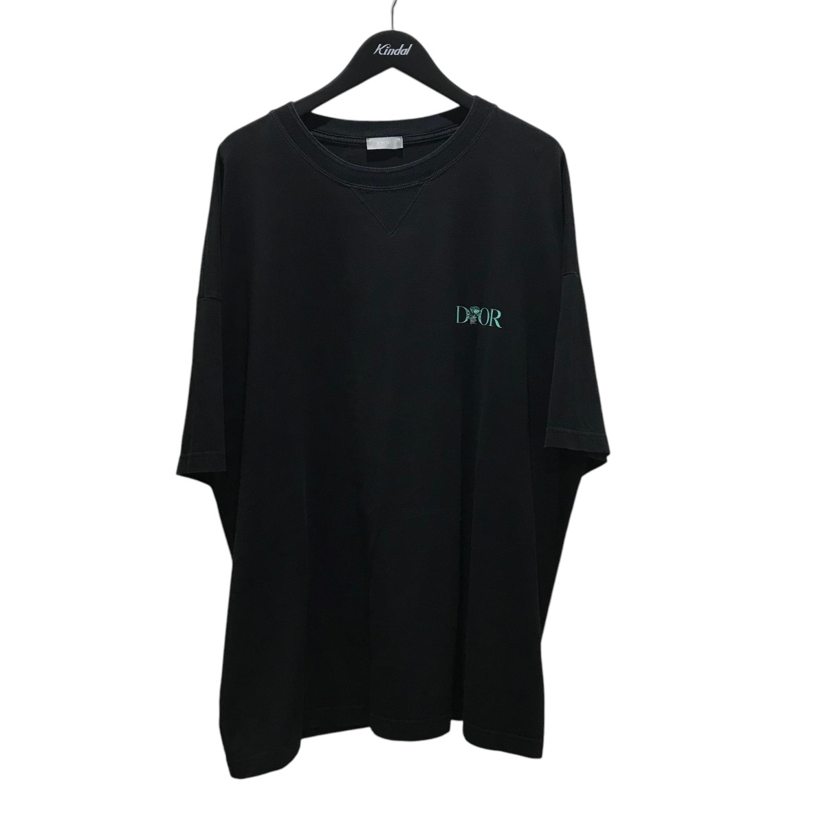 10792【美品・Lサイズ】Dior☆アーチロゴ バックプリント黒ロングtシャツ DIOR ディオール ネイビー アトリエ 長袖 ロング ロゴ Tシャツ