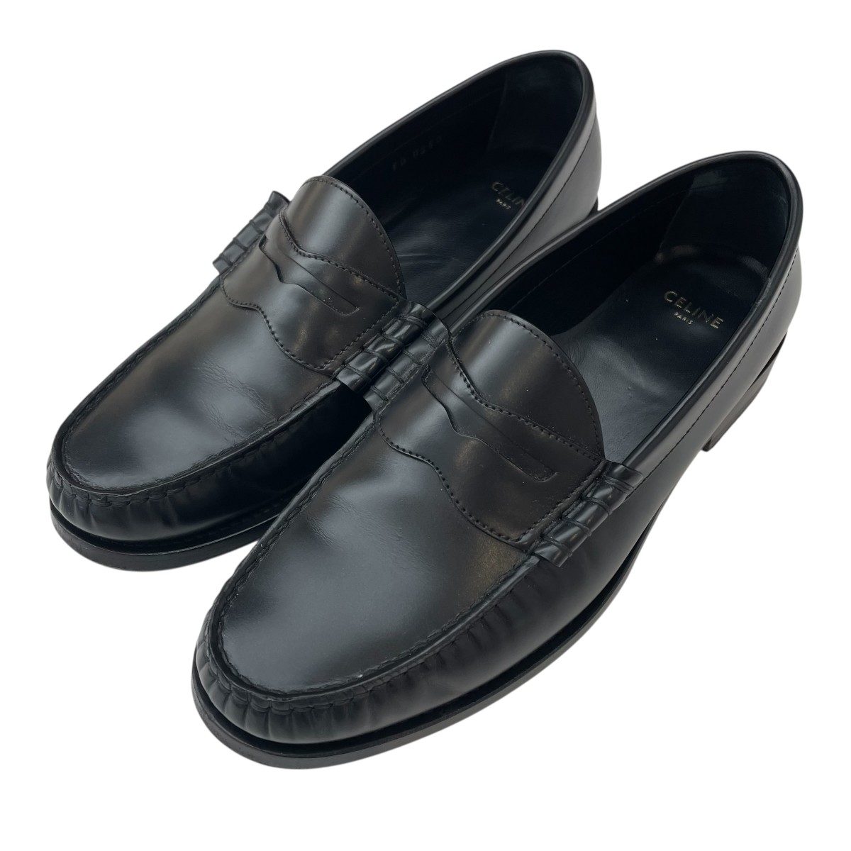楽天市場】【中古】CELINE コインローファー MG0220 ブラック