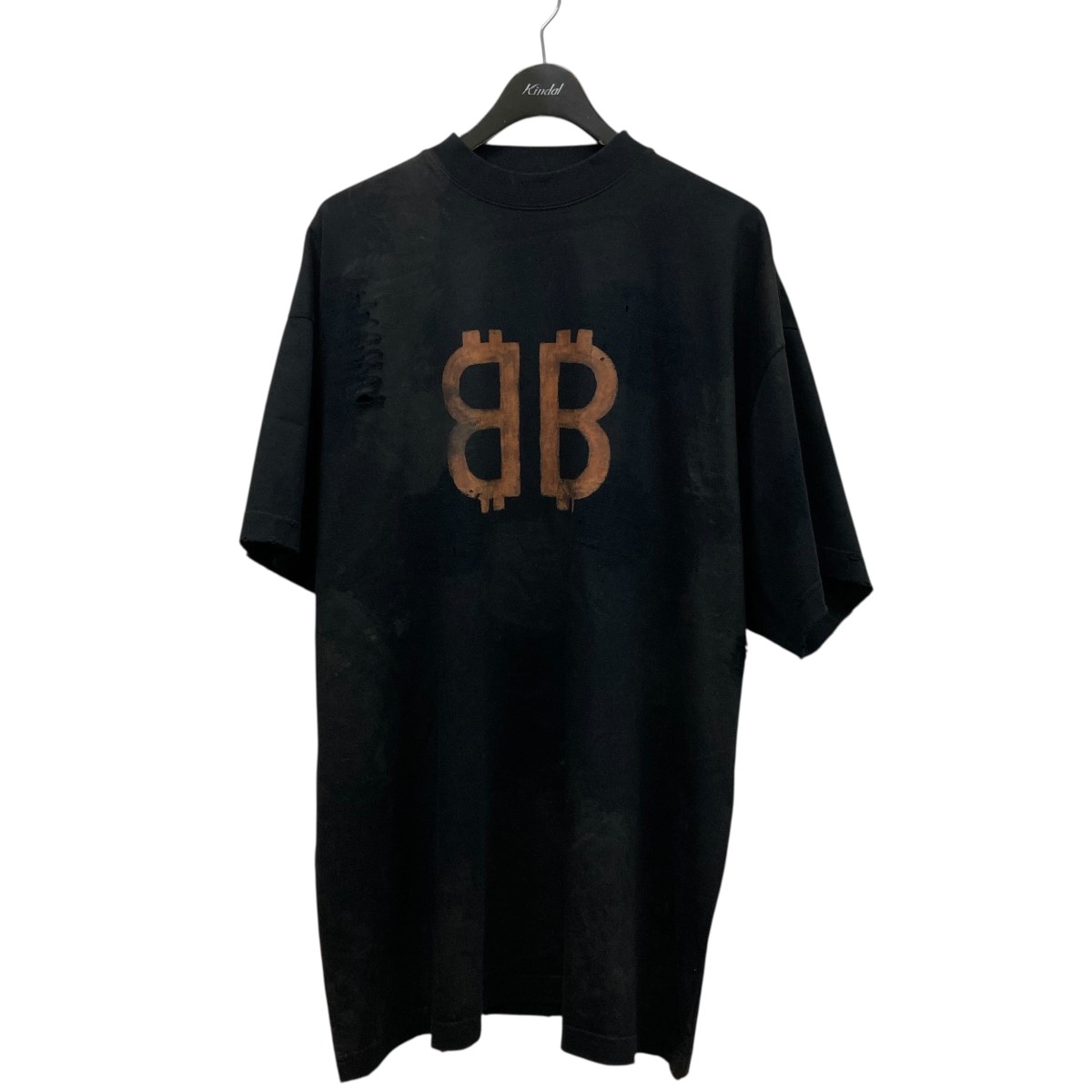【23AW】BALENCIAGA ピアス ロンT ロゴ 長袖 オーバーサイズ BALENCIAGA - BALENCIAGA バレンシアガ 23AW PIERCED ROUND