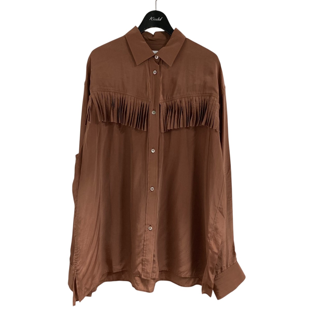 6(ROKU) BEAUTY & YOUTH UNITED ARROWS◆長袖シャツ/38/コットン/BEG/無地/8621-299-0103 6（ロク）の「＜6(ROKU)＞LACE UP SHIRT/シャツ（シャツ
