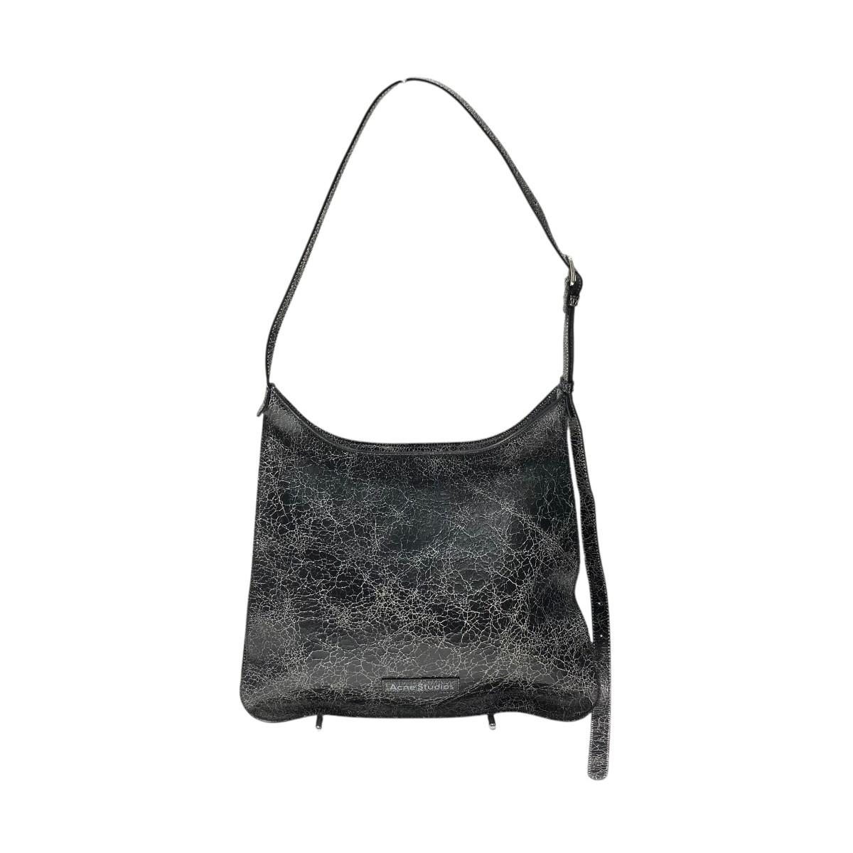 【中古】ACNE STUDIOSクラックル加工 レザーショルダーバッグ ブラック【価格見直し】|ブランド古着のカインドオル
