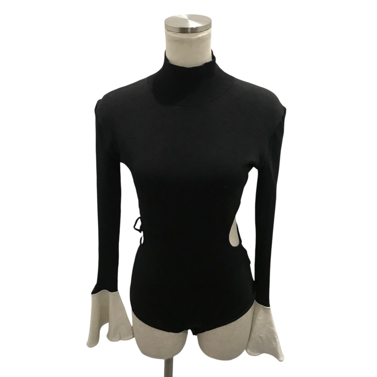 美品 FETICO フェティコ 長袖 ニット ボディ スーツ 黒 823P▲ FETICO（フェティコ）の「【FETICO/フェティコ】EX.SHORT SLEEVE
