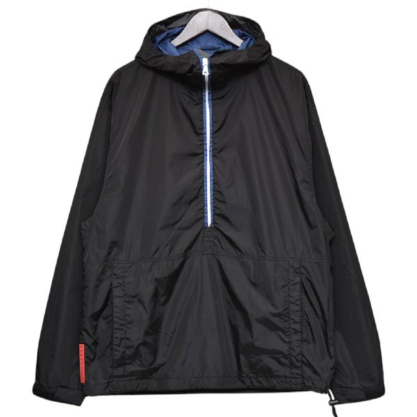 中古PRADA フード付きジャケット バーガンディ size 42 PRADA（ジャケット/アウター ・ レッド/赤色系）のフリマ
