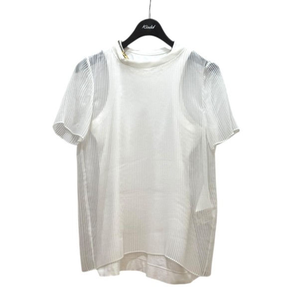 【中古】 sacai Chiffon x Cotton Jersey T 20-04890 ホワイト サイズ:2